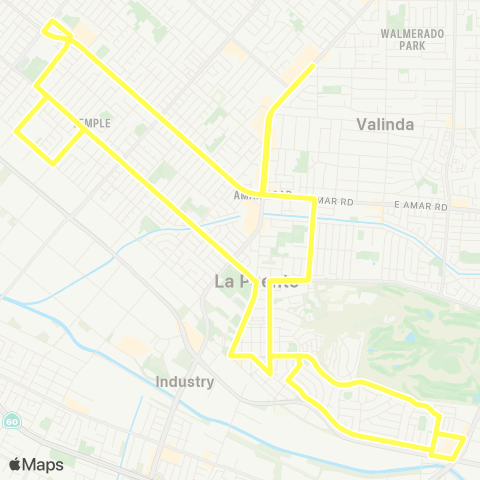 La Puente LINK Yellow Line map