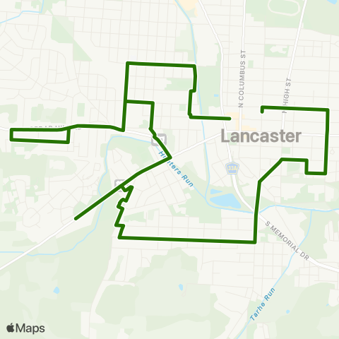 Lancaster-Fairfield Public Transit System West map