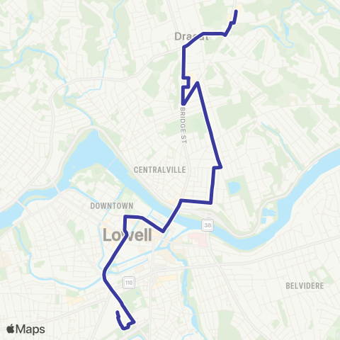 Lowell RTA Christian Hill map