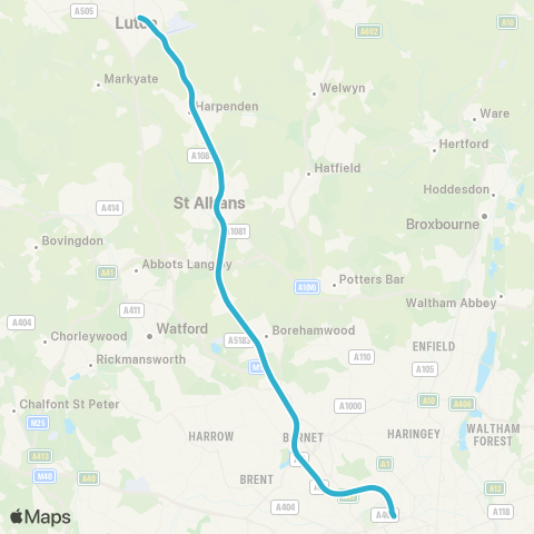 London Rail East Midlands Trains map