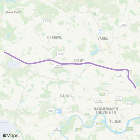 London Rail Chiltern Railway Co. map