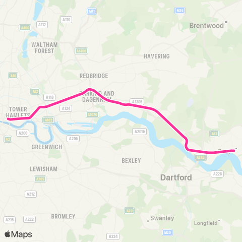 London Rail C2c map