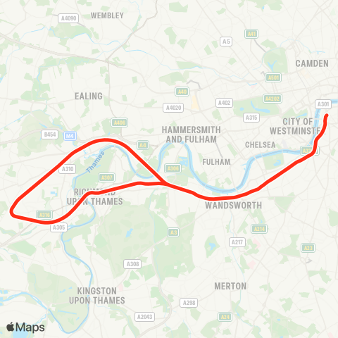 London Rail South West Trains map