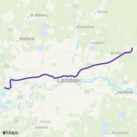 London Rail Crossrail map