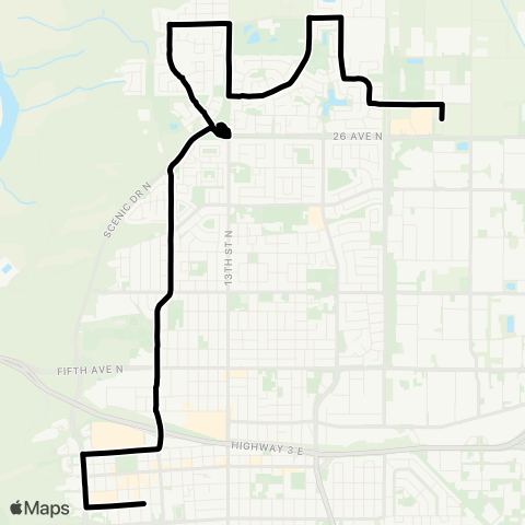 Lethbridge Transit Stafford Dr. map