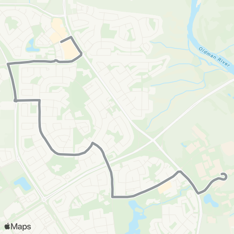 Lethbridge Transit Red Crow Blvd. map