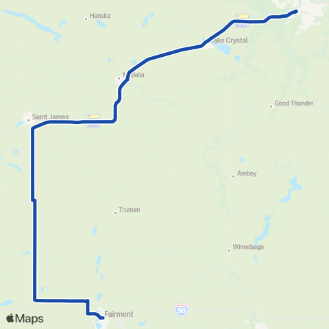 Land to Air Express LTA 241 map