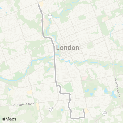 London Transit Exp – White Oaks Mall to Masonville Pl map