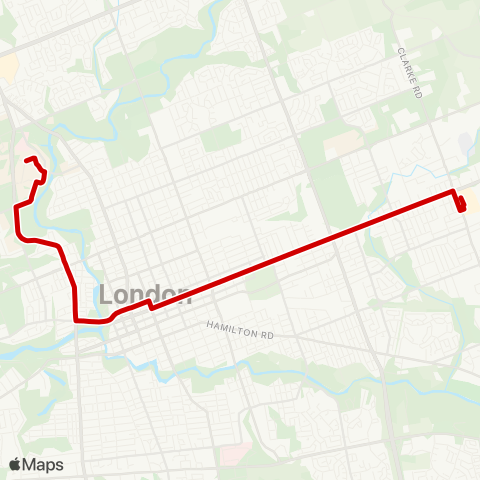 London Transit Natural Science – Argyle Mall Express map