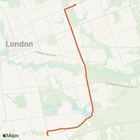 London Transit Route 95 map