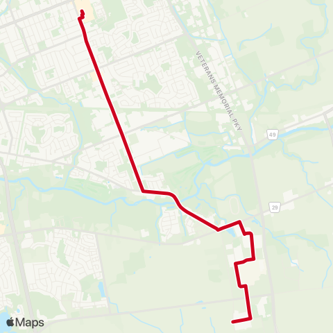 London Transit Route 38 map