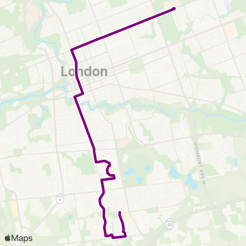 London Transit Fanshawe College – White Oaks Mall map