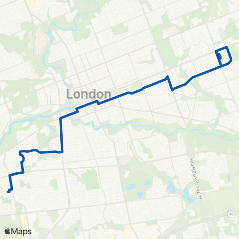 London Transit Westmount Mall – Argyle Mall map