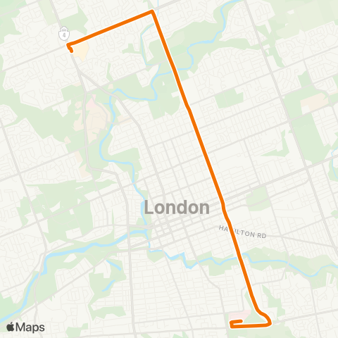 London Transit Route 92 map