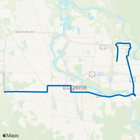 LTD Emerald Express Eugene map