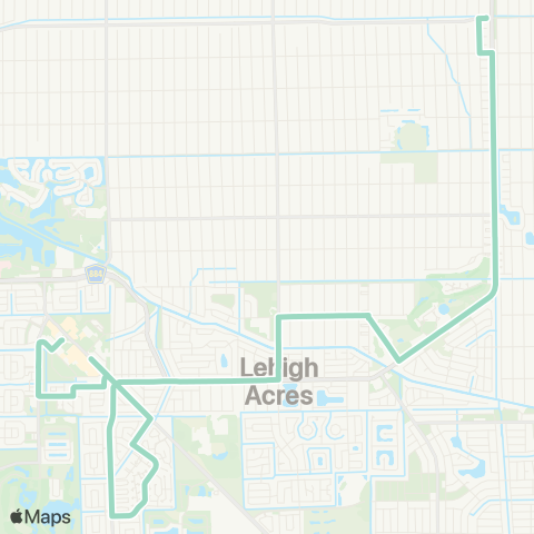 LeeTran Downtown Fort Myers to Tice map