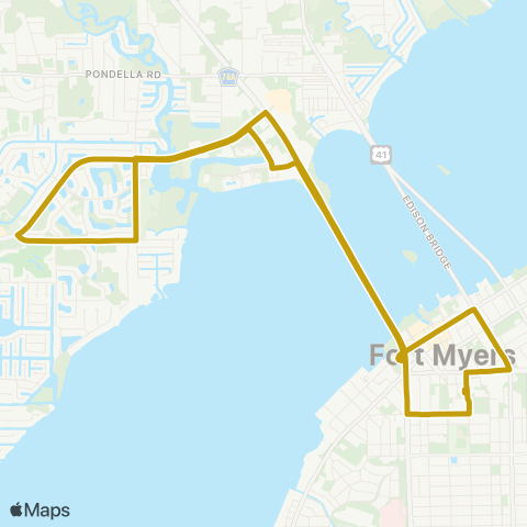 LeeTran Gold Line Trolley map