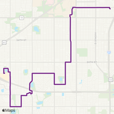 Citibus Boston / S.Quaker / South Plains Mall map