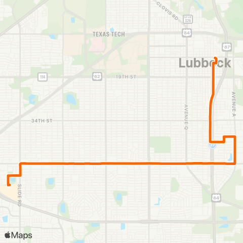 Citibus Buddy Holly / 50th Crosstown map