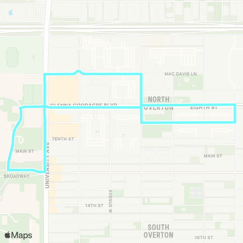 Citibus Overton map