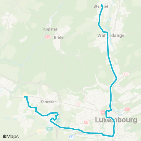 Ville de Luxembourg  map