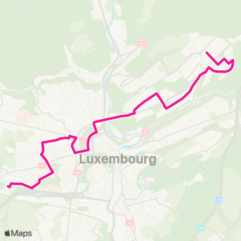 Ville de Luxembourg  map