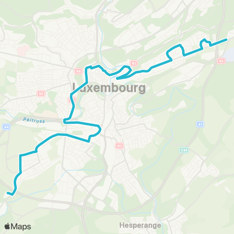 Ville de Luxembourg  map