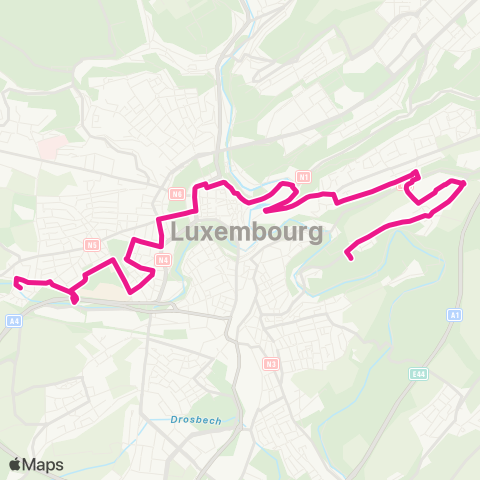 Ville de Luxembourg  map