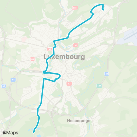 Ville de Luxembourg  map