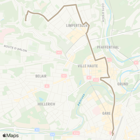 Ville de Luxembourg  map