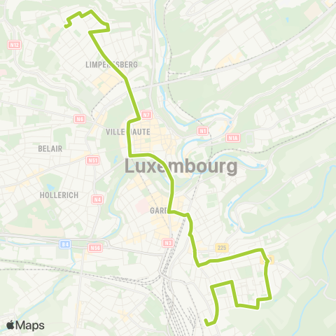 Ville de Luxembourg  map