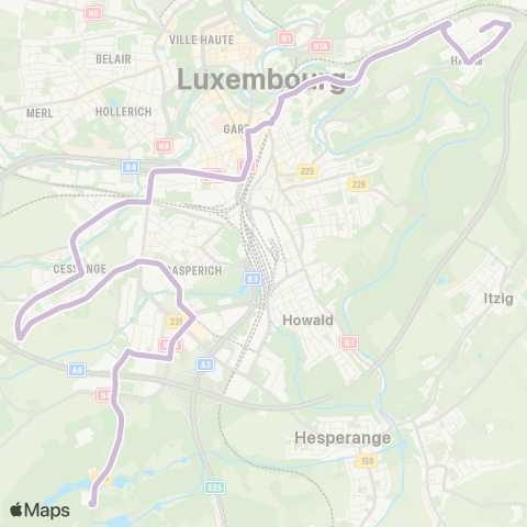 Ville de Luxembourg  map