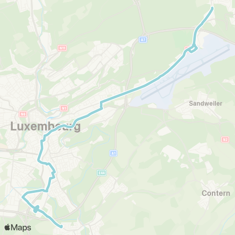 Ville de Luxembourg  map