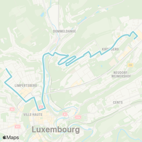 Ville de Luxembourg  map