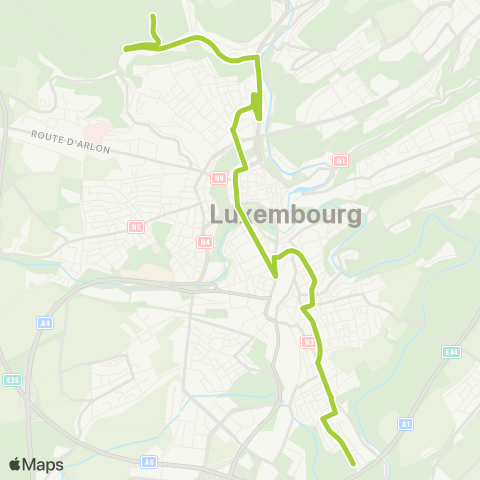 Ville de Luxembourg  map