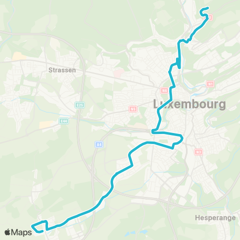 Ville de Luxembourg  map