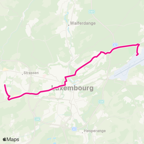 Ville de Luxembourg  map