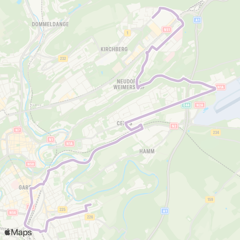 Ville de Luxembourg  map