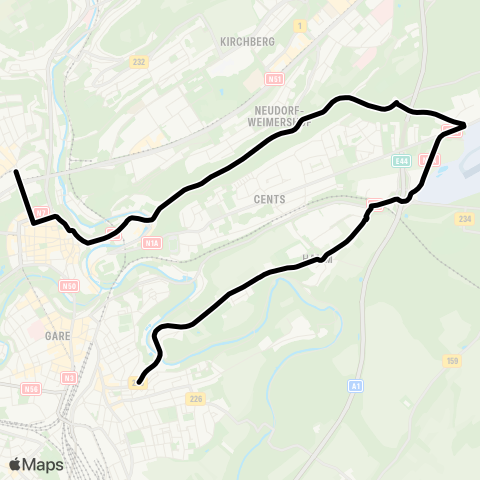 Lignes Scolaires AVL  map