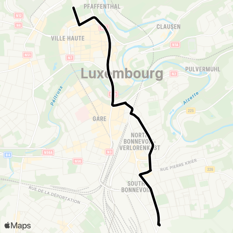 Lignes Scolaires AVL  map