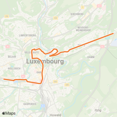 Ville de Luxembourg  map