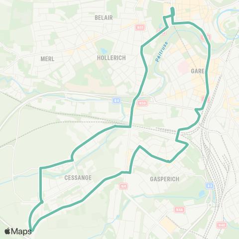 Ville de Luxembourg  map