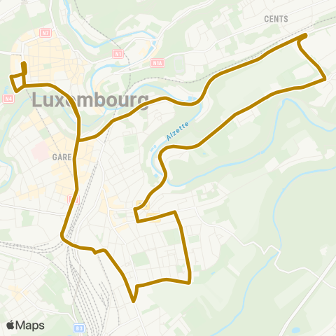 Ville de Luxembourg  map