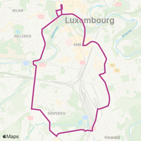 Ville de Luxembourg  map