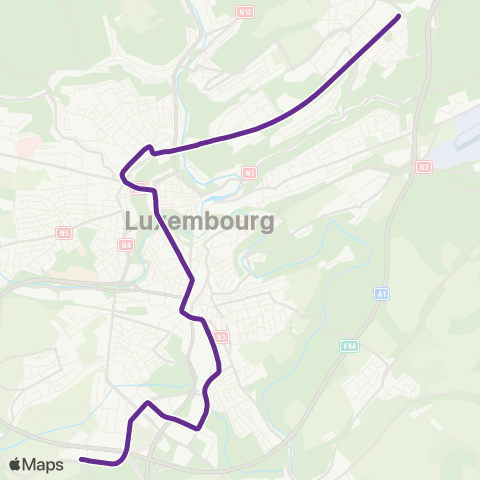 Ville de Luxembourg  map