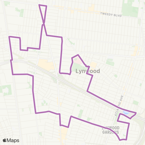 Lynwood Breeze Route C - Purple map