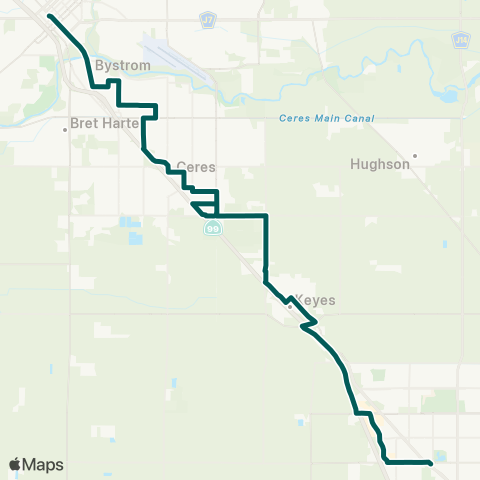 The S Route 29T map