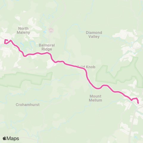 Translink Maleny - Landsborough Maleny - Landsborough station map