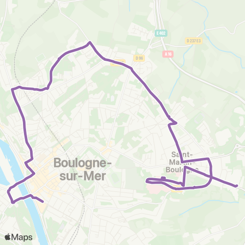 Marinéo Boulogne-sur-Mer - St Martin Boulogne map