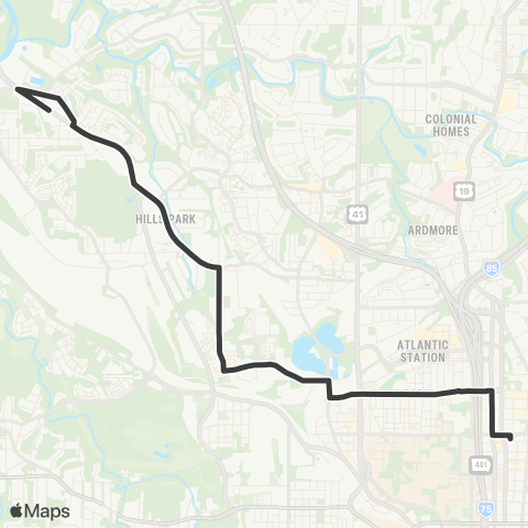 MARTA 14th Street / Blandtown map